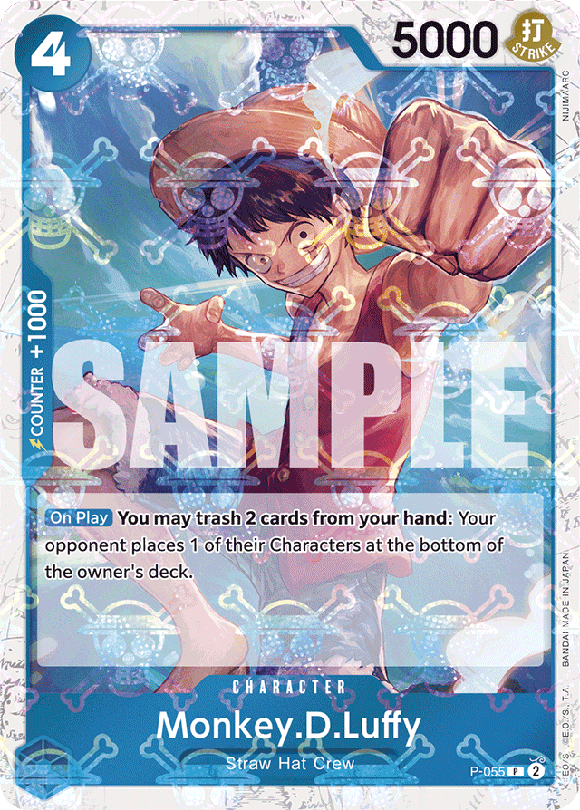 Monkey.D.Luffy P-055 Jolly Roger Foil card, Promos
