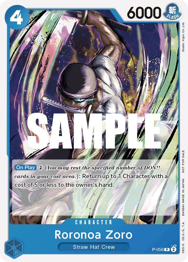 Roronoa Zoro P-056 card, Promos