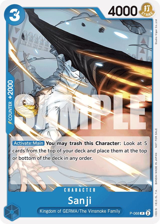 Sanji P-068 card, Promos