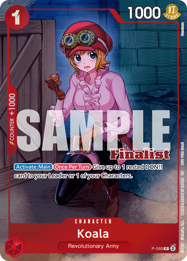 Koala P-069 Finalist Stamp card, Promos