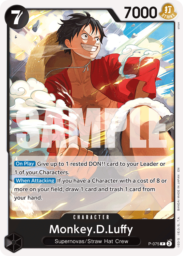 Monkey.D.Luffy P-075 Reprint card, Promos