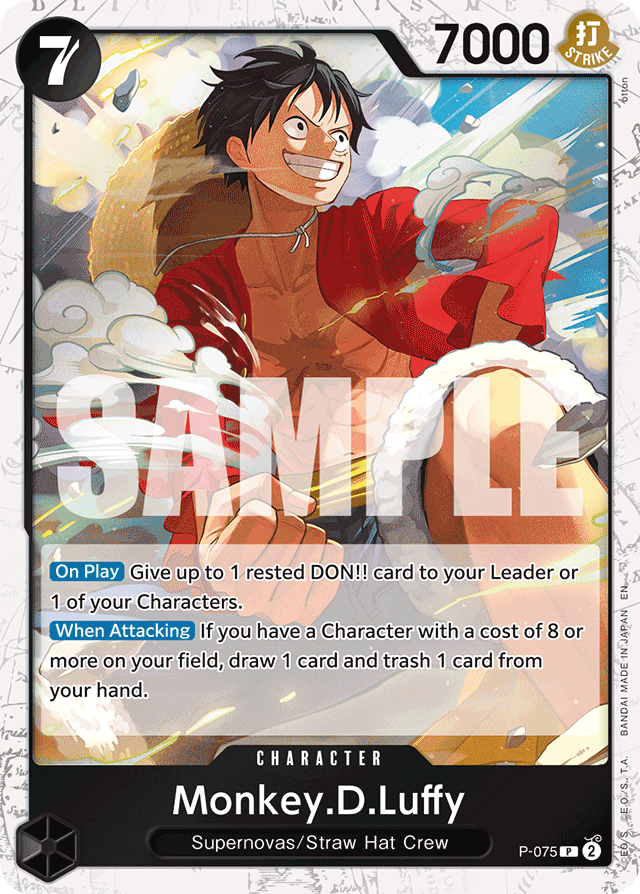 Monkey.D.Luffy P-075 Jolly Roger Foil card, Promos