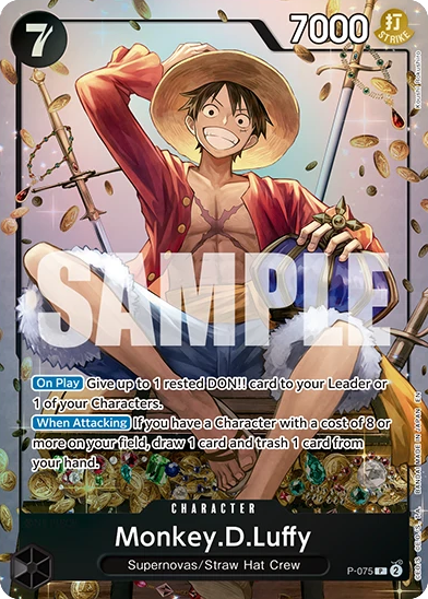 Monkey.D.Luffy P-075 Tin Pack Set Vol. 2 Alt Art card, Promos