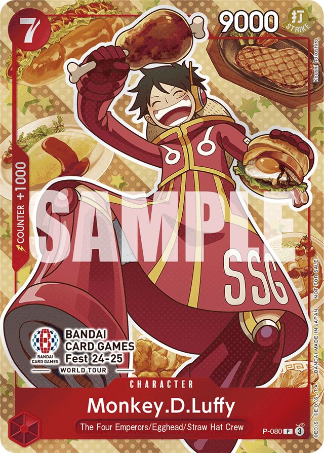 Monkey.D.Luffy P-080 card, Promos