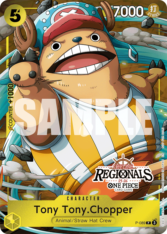 Tony Tony.Chopper P-089 Regional Participant Stamp card, Promos