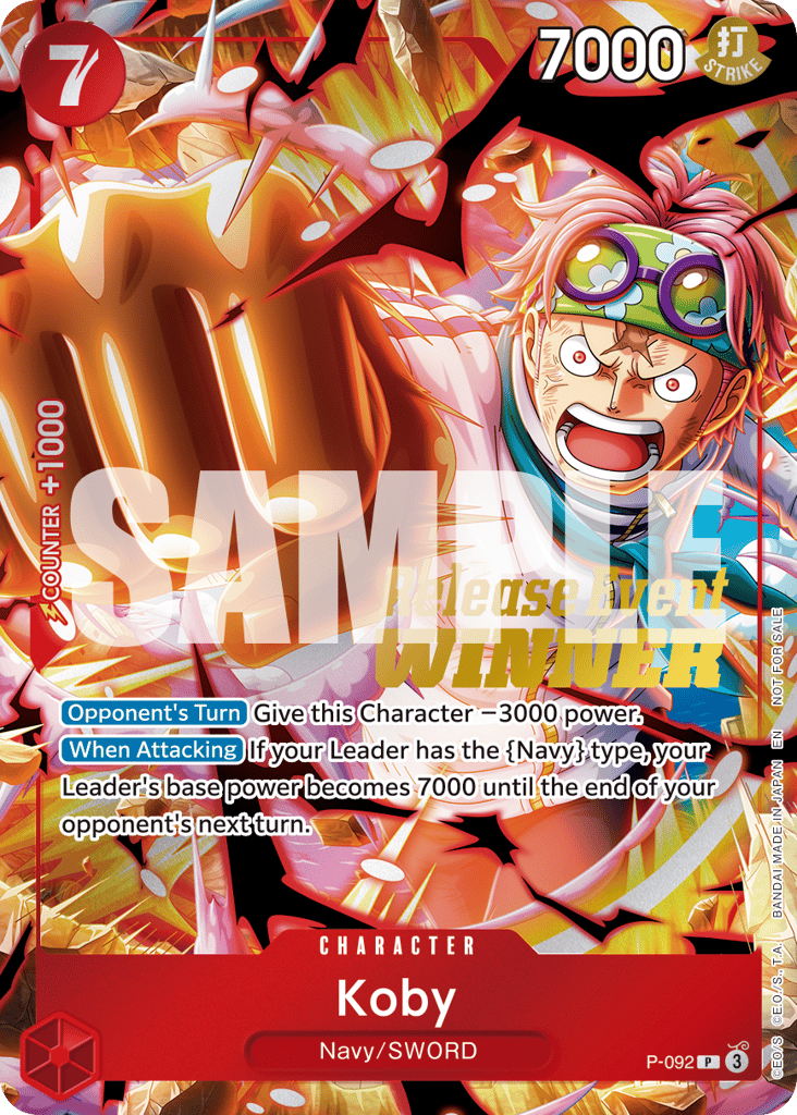 Koby P-092 Release Event Winner Stamp card, Promos