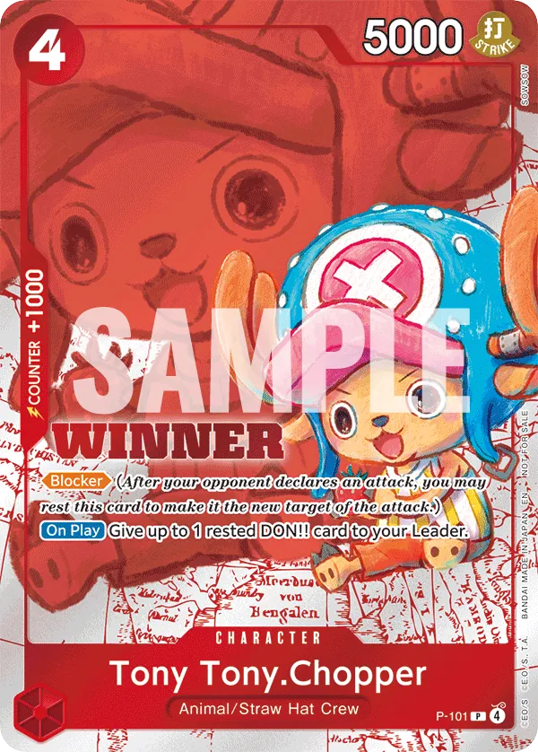 Tony Tony.Chopper P-101 Winner Stamp / Reprint card, Promos