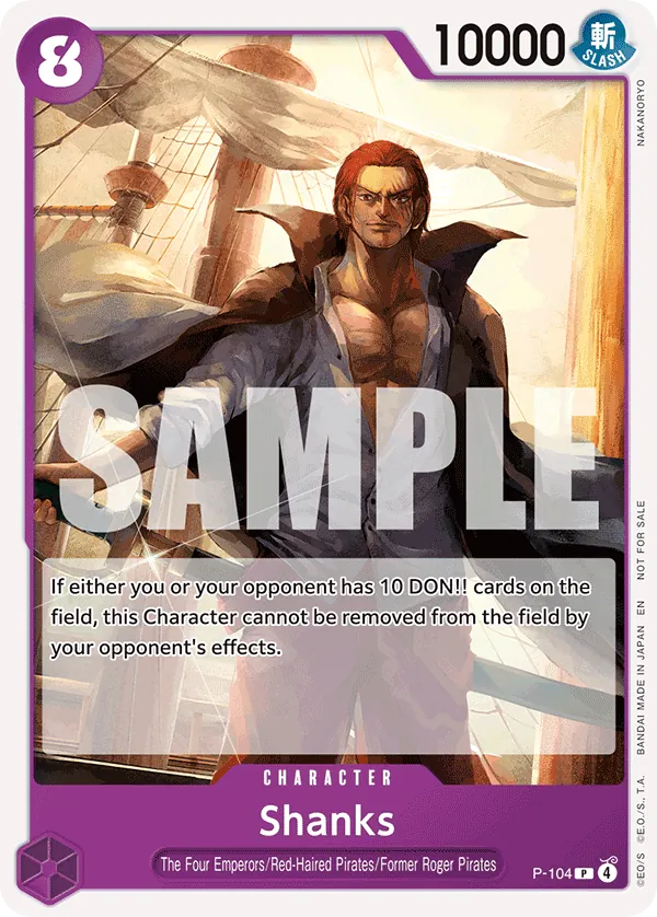 Shanks P-104 Alt Art card, Promos