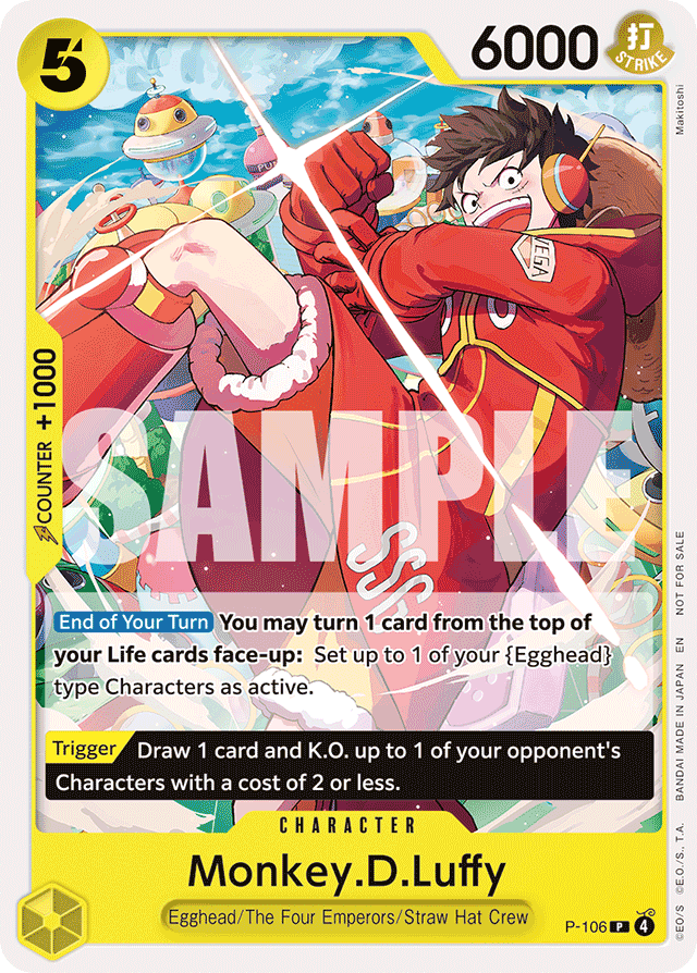 Monkey.D.Luffy P-106 card, Promos