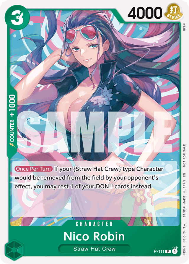 Nico Robin P-111 card, Promos