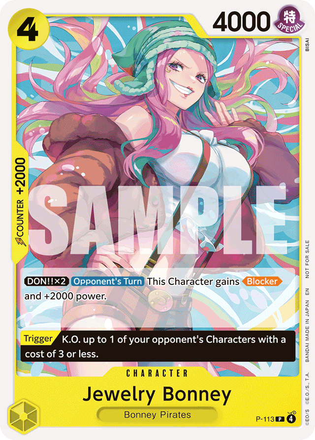 Jewelry Bonney P-113 card, Promos