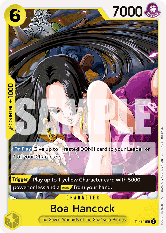 Boa Hancock P-115 card, Promos