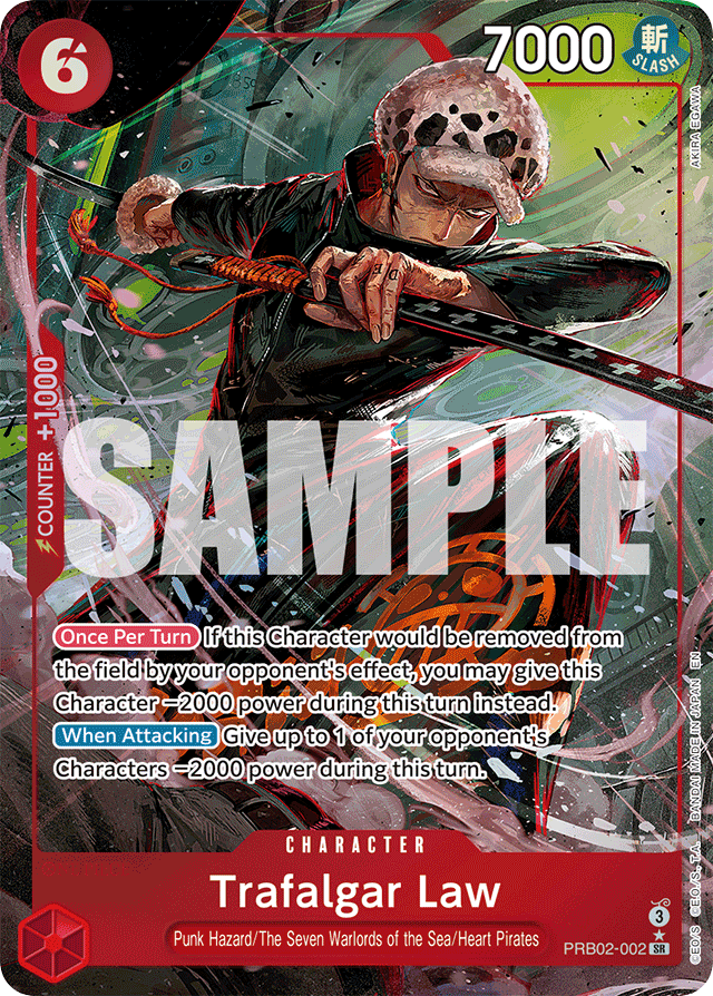 Trafalgar Law PRB02-002 Alt Art card, The Best Vol.2