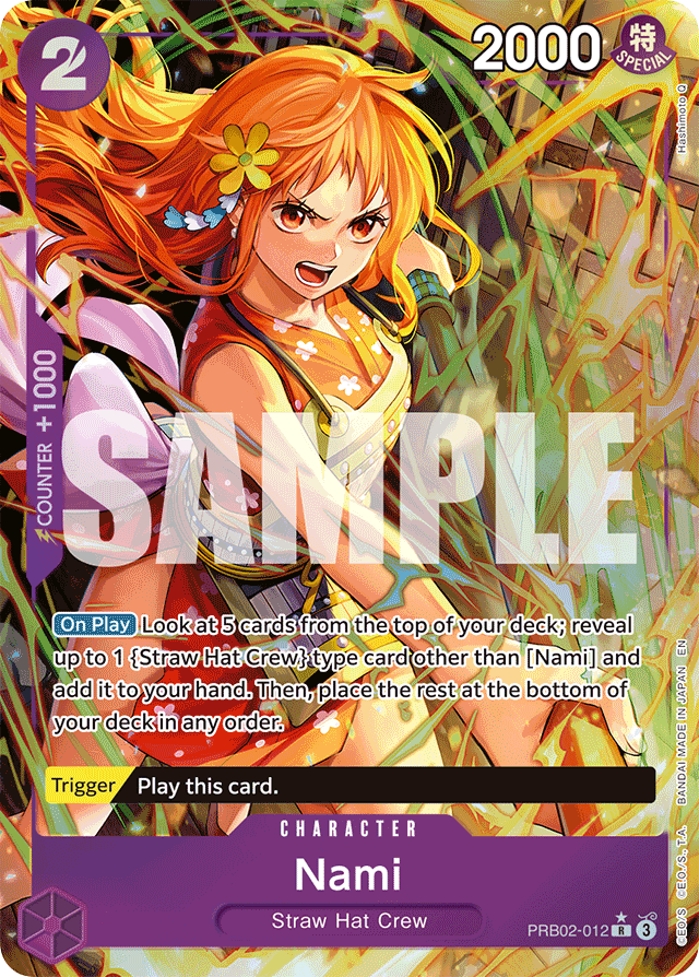 Nami PRB02-012 Alt Art card, The Best Vol.2