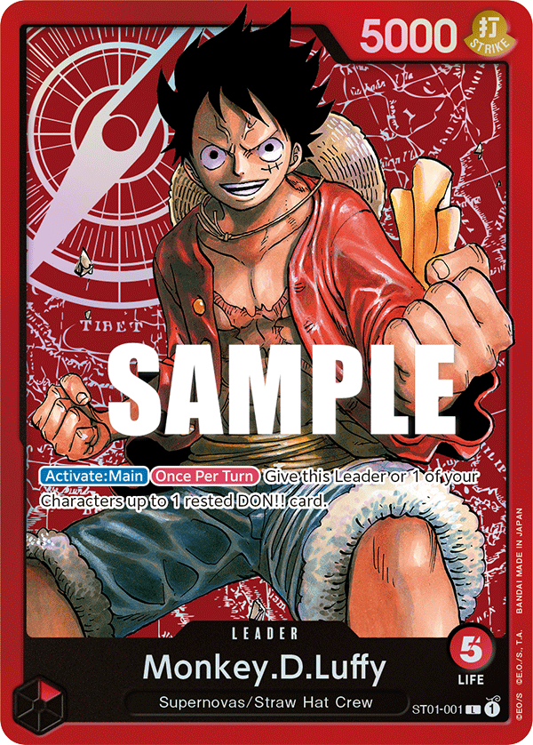 Monkey.D.Luffy ST01-001 card, Straw Hat Crew