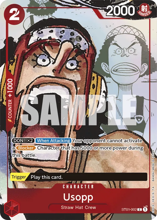 Usopp ST01-002 25th Edition Alt Art card, Straw Hat Crew