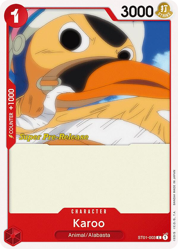 Karoo ST01-003 Super Pre-Release Stamp card, Straw Hat Crew