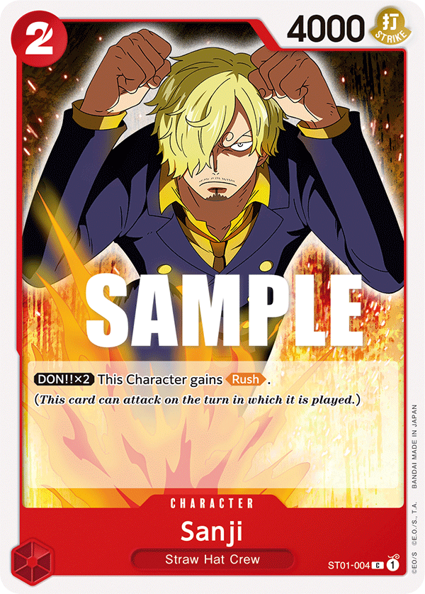 Sanji ST01-004 card, Straw Hat Crew