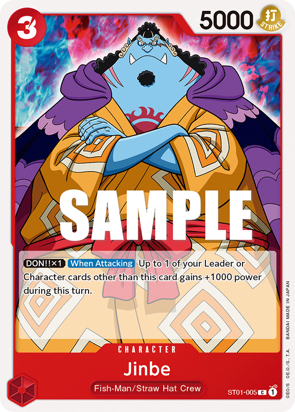 Jinbe ST01-005 card, Straw Hat Crew