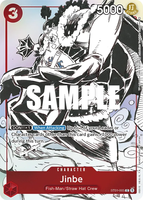 Jinbe ST01-005 Gift Collection Alt Art card, Straw Hat Crew