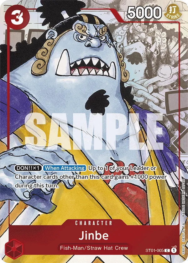 Jinbe ST01-005 25th Edition Alt Art card, Straw Hat Crew