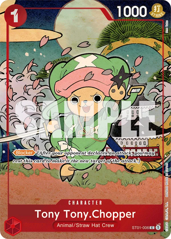 Tony Tony.Chopper ST01-006 First Anniversary Alt Art card, Straw Hat Crew
