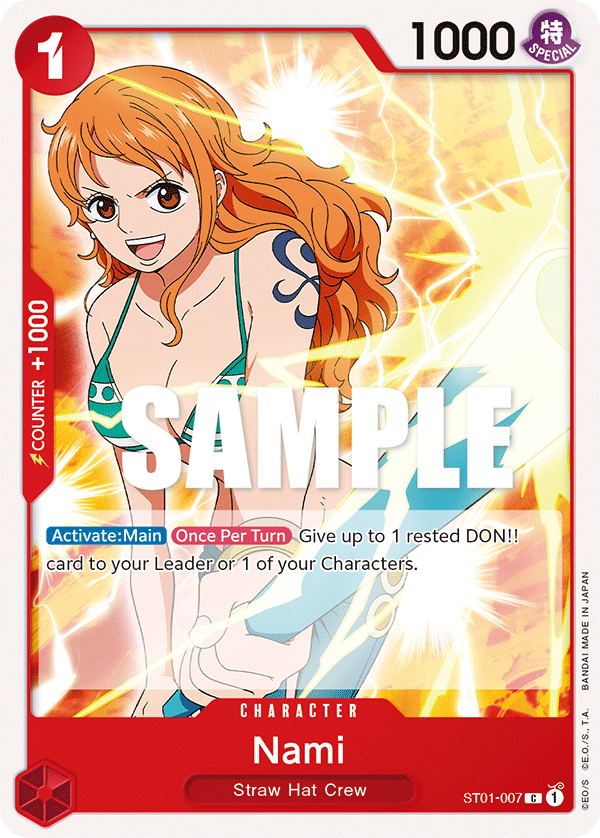 Nami ST01-007 card, Straw Hat Crew