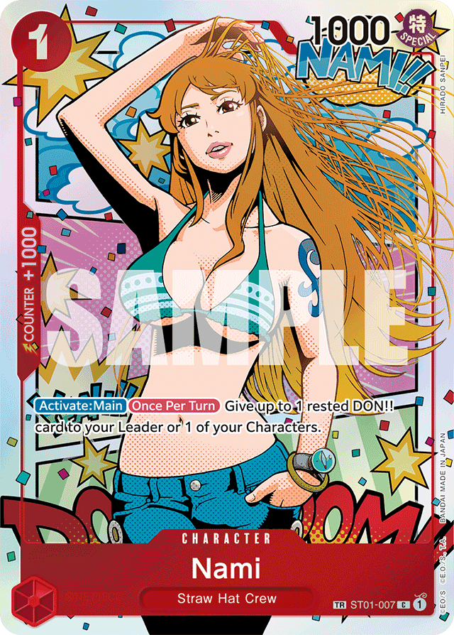 Nami ST01-007 Treasure Rare card, Straw Hat Crew