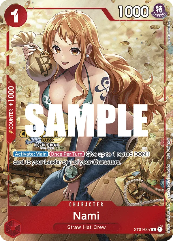 Nami ST01-007 Championship Stamp card, Straw Hat Crew