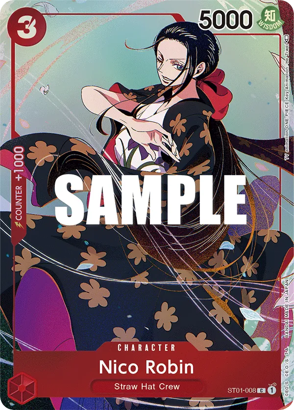 Nico Robin ST01-008 Gift Collection Alt Art card, Straw Hat Crew