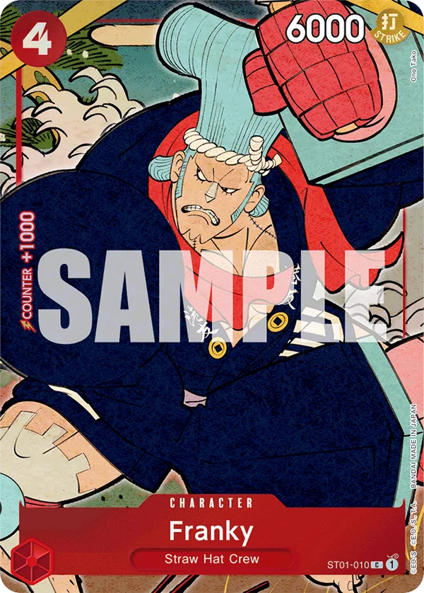 Franky ST01-010 First Anniversary Alt Art card, Straw Hat Crew