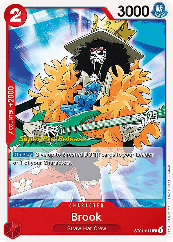 Brook ST01-011 Super Pre-Release Stamp card, Straw Hat Crew