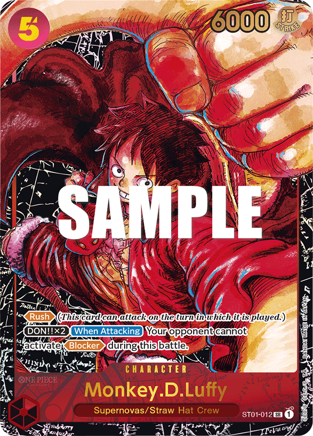 Monkey.D.Luffy ST01-012 First Anniversary card, Straw Hat Crew