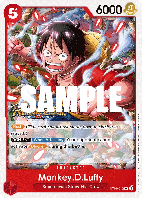 Monkey.D.Luffy ST01-012 Championship Stamp / Treasure Cruise Stamp card, Straw Hat Crew