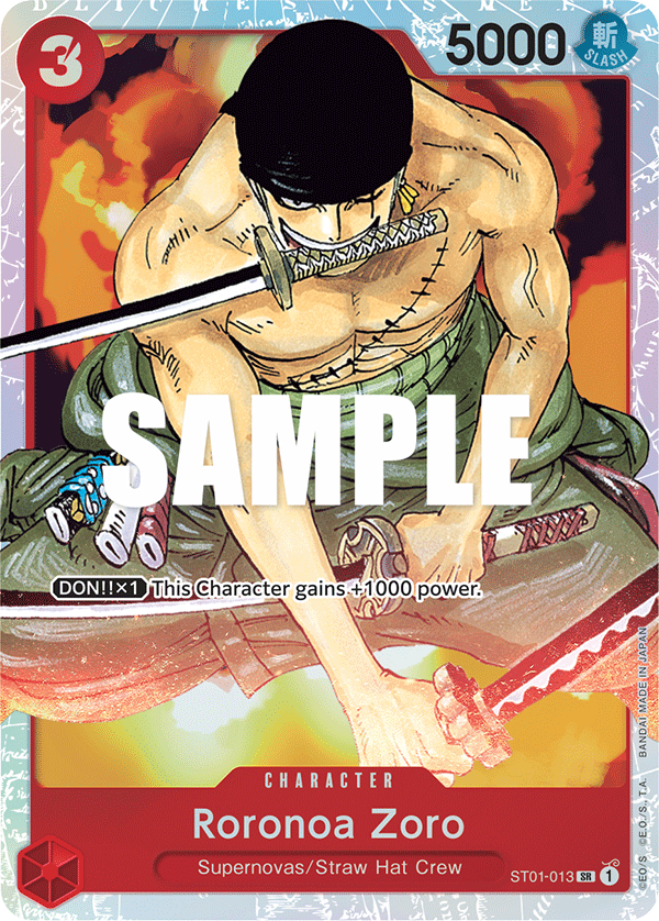 Roronoa Zoro ST01-013 card, Straw Hat Crew