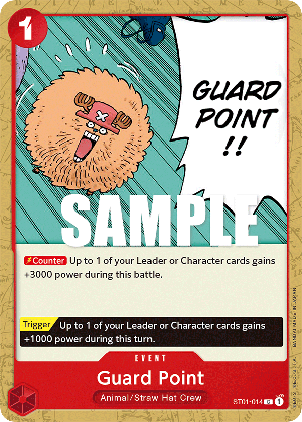 Guard Point ST01-014 card, Straw Hat Crew