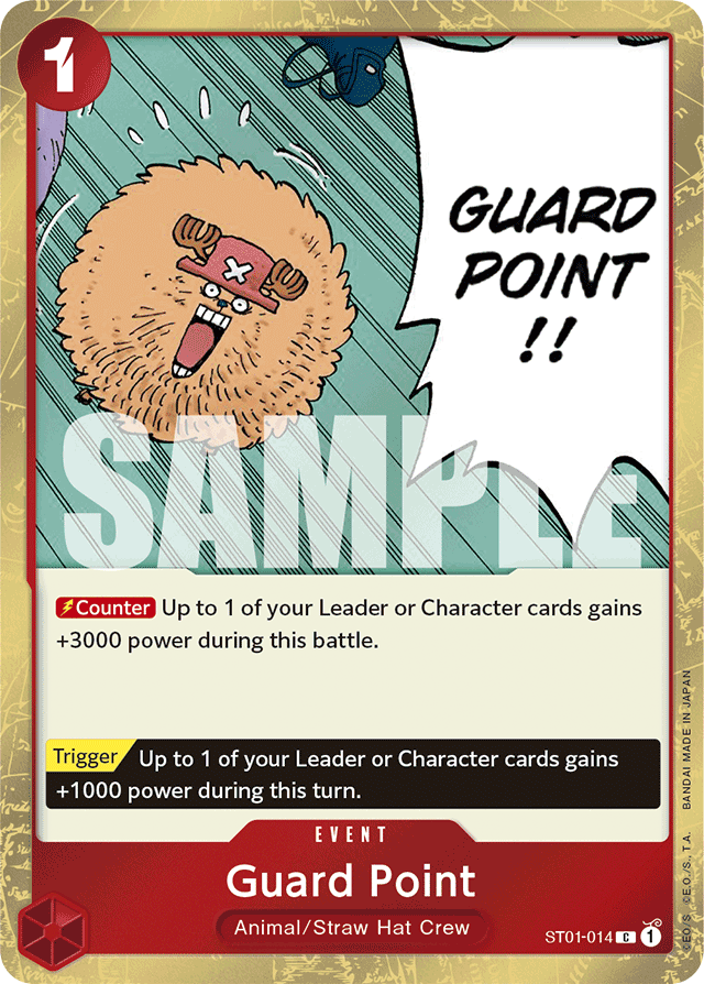 Guard Point ST01-014 Textured Foil card, Straw Hat Crew