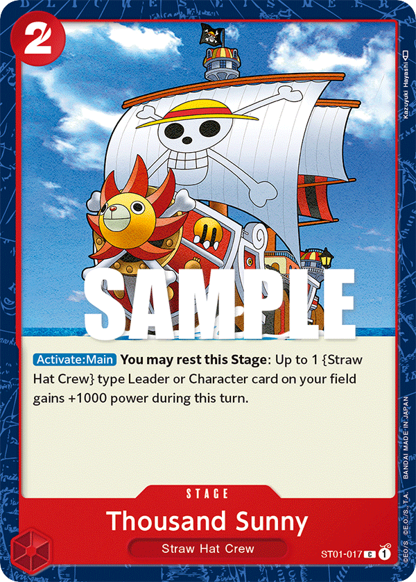 Thousand Sunny ST01-017 card, Straw Hat Crew