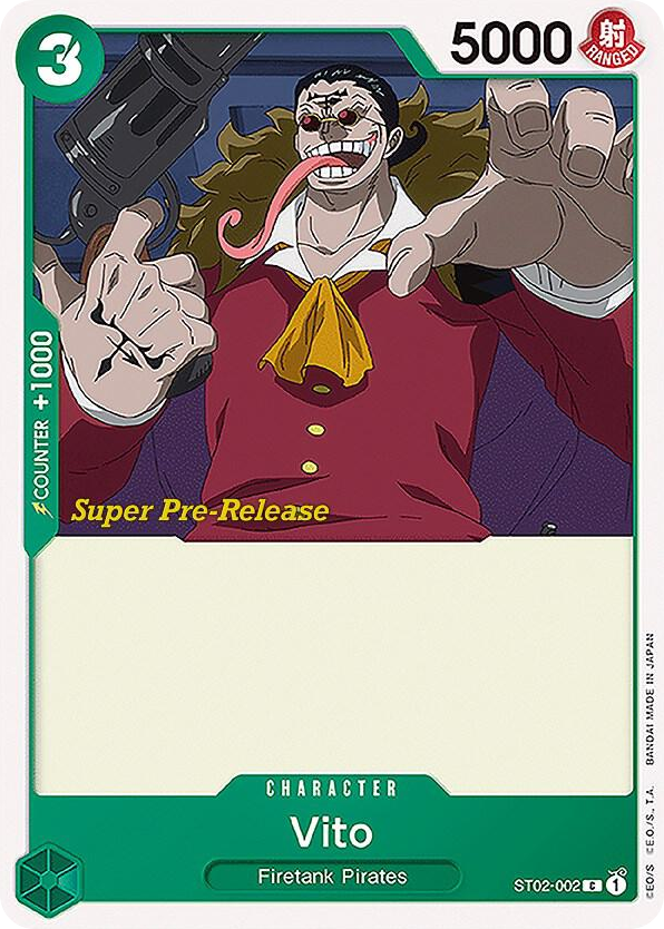 Vito ST02-002 Super Pre-Release Stamp card, Worst Generation