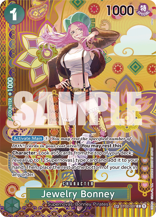 Jewelry Bonney ST02-007 SP Alt Art card, Worst Generation