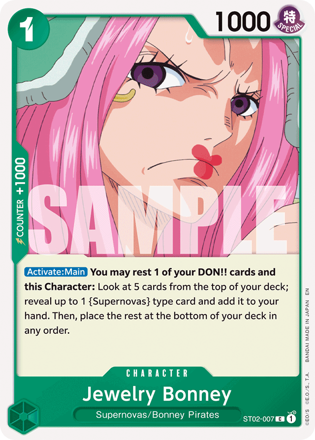 Jewelry Bonney ST02-007 Reprint card, Worst Generation