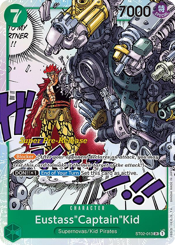Eustass"Captain"Kid ST02-013 Super Pre-Release Stamp card, Worst Generation