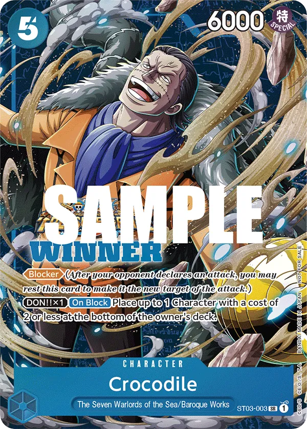 Crocodile ST03-003 Treasure Cruise Winner Stamp card, The Seven Warlords of the Sea
