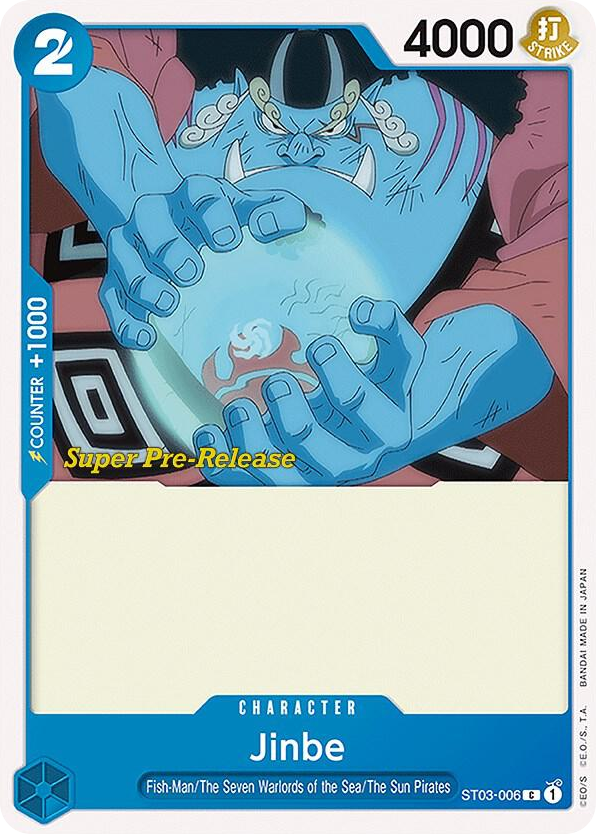 Jinbe ST03-006 Super Pre-Release Stamp card, The Seven Warlords of the Sea