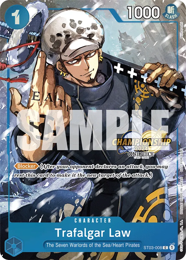 Trafalgar Law ST03-008 Championship Stamp card, The Seven Warlords of the Sea