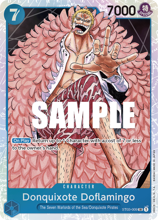 Donquixote Doflamingo ST03-009 card, The Seven Warlords of the Sea