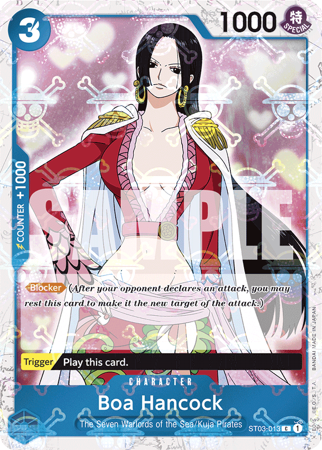 Boa Hancock ST03-013 Jolly Roger Foil card, The Seven Warlords of the Sea