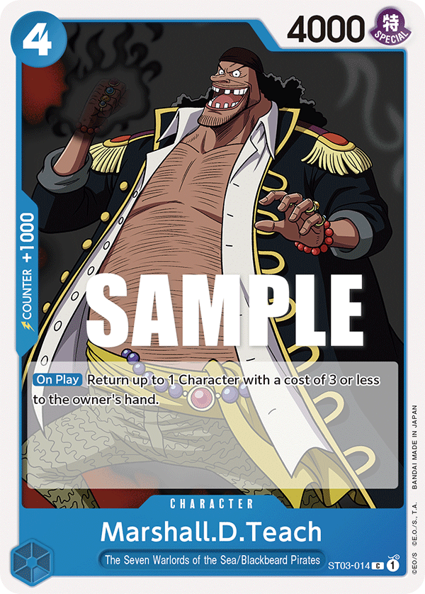 Marshall.D.Teach ST03-014 card, The Seven Warlords of the Sea