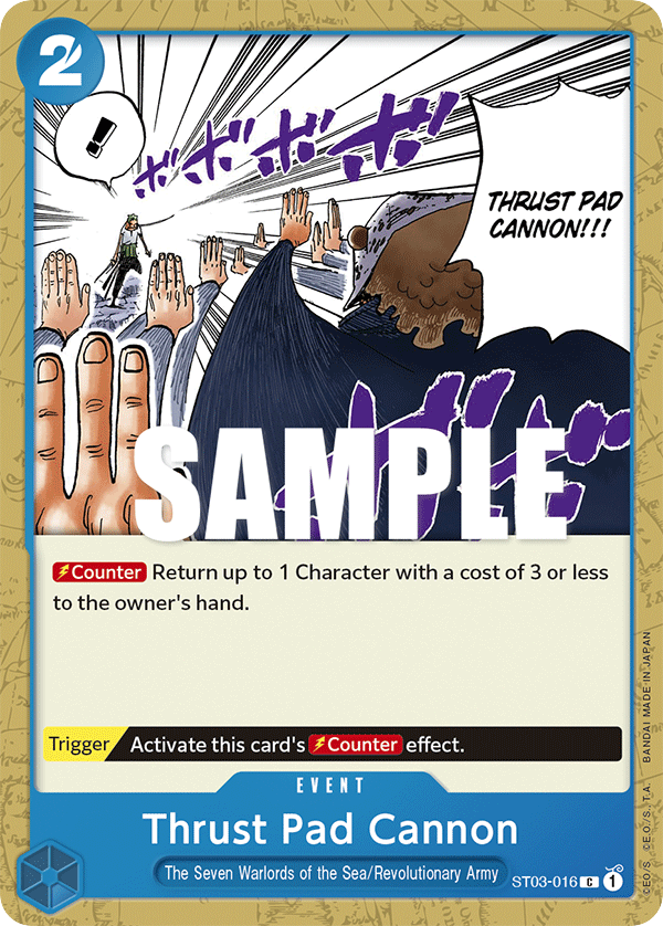 Thrust Pad Cannon ST03-016 card, The Seven Warlords of the Sea