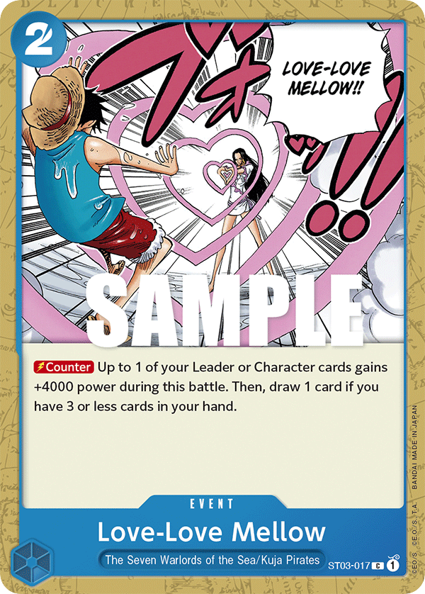 Love-Love Mellow ST03-017 card, The Seven Warlords of the Sea